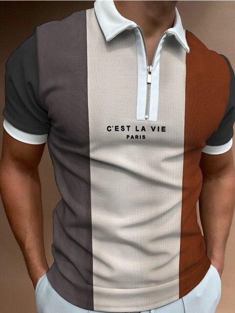 Texture Short-sleeved Polo Shirt - Image 4