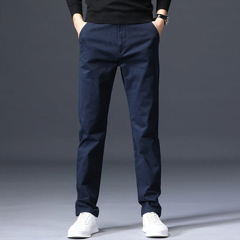 Men's loose stretch cotton casual pants - Image 6
