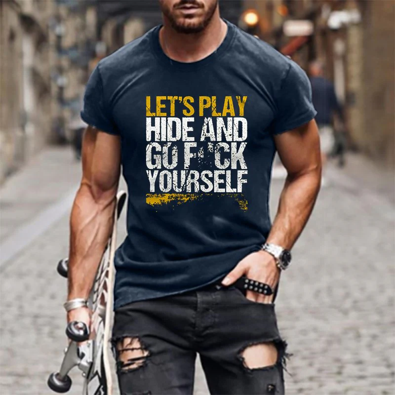 Let's Play Hidy Men's Tactical Casual Short Sleeve T-Shirt - Image 3