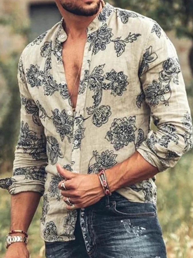 Loose shirts literary and leisure loose shirts literary and leisure - Image 3