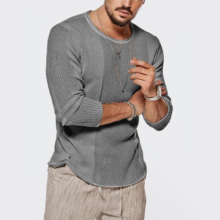 Men Casual Solid Color Knitted Sweater - Image 7