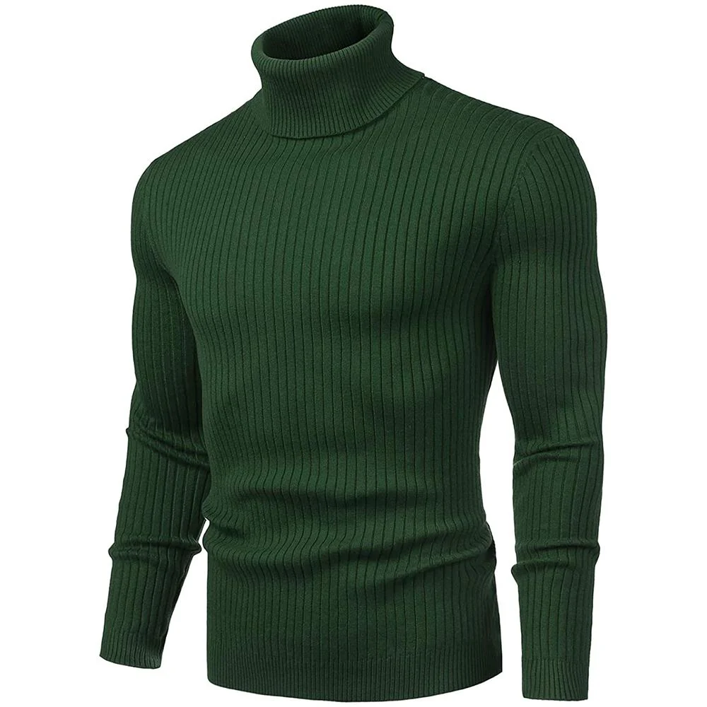 Men's Turtleneck Sweater Slim Sweater - Image 12