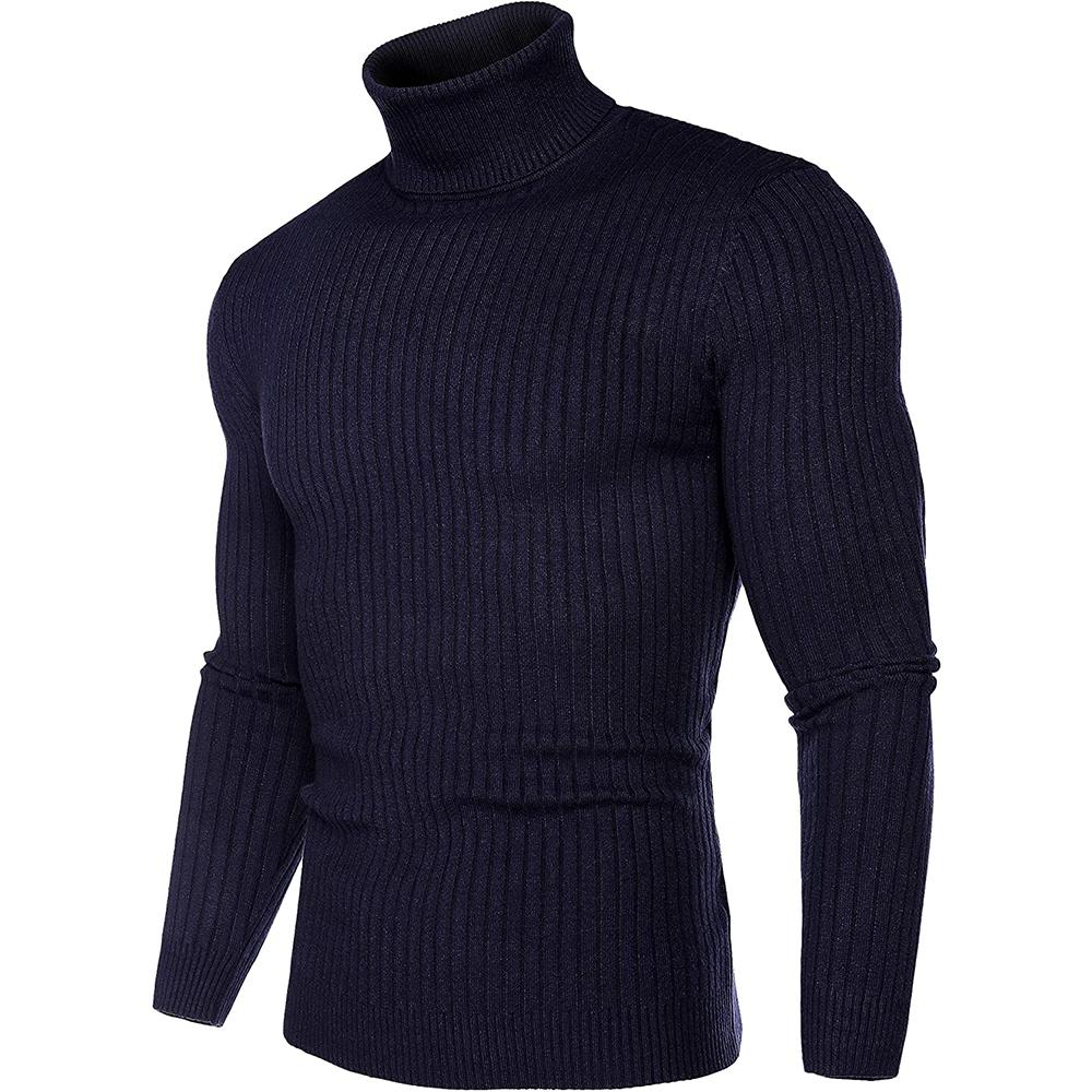 Men's Turtleneck Sweater Slim Sweater - Image 13