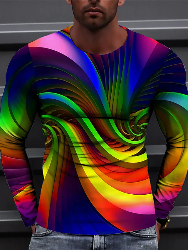 Men's 3D Abstract Print T-Shirt