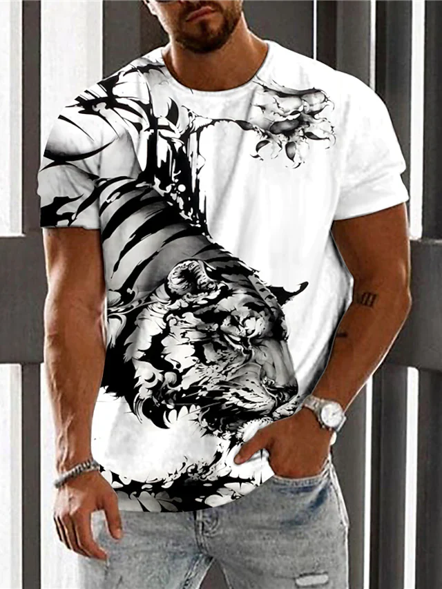 Men's 3D Abstract Print T-Shirt