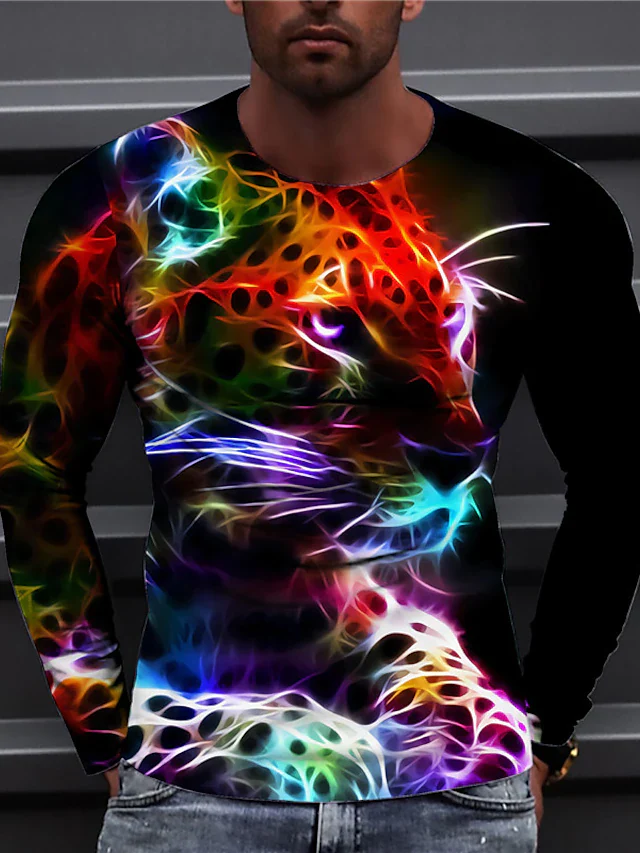 Men's 3D Abstract Print T-Shirt