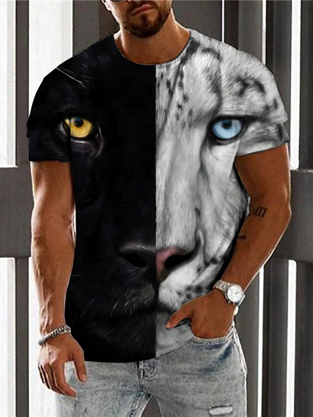 Men's 3D Abstract Print T-Shirt