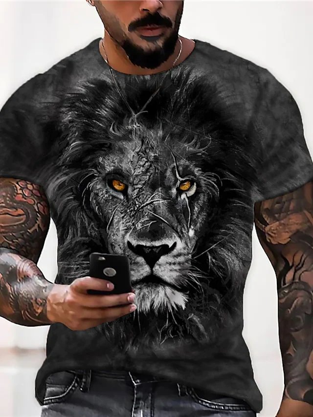 Men's 3D Abstract Print T-Shirt