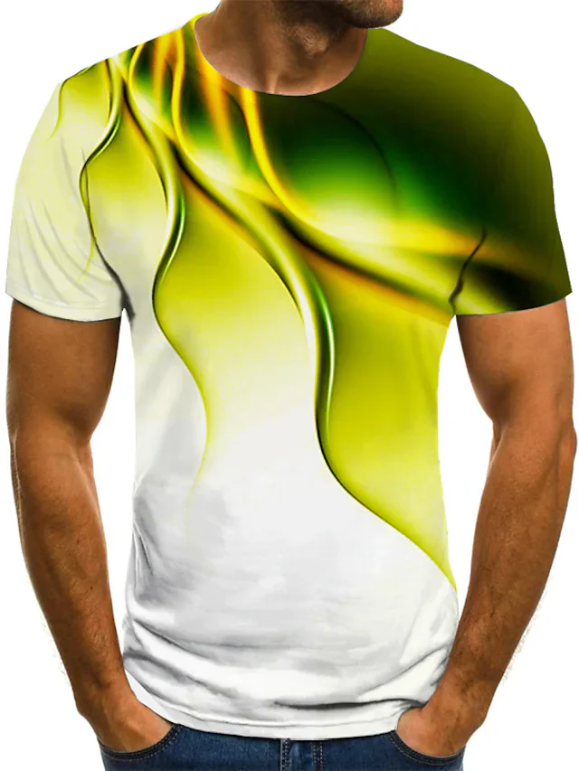 Men's 3D Abstract Print T-Shirt - Image 5