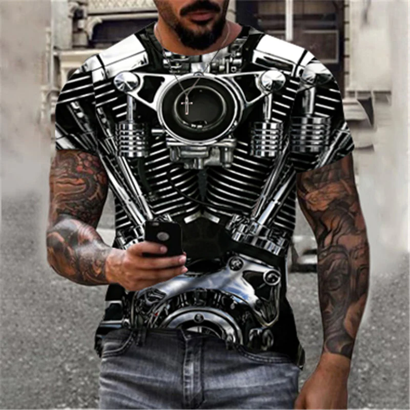 Men's 3D Abstract Print T-Shirt
