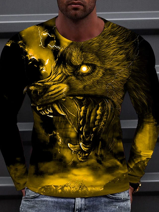 Men's 3D Abstract Print T-Shirt - Image 4