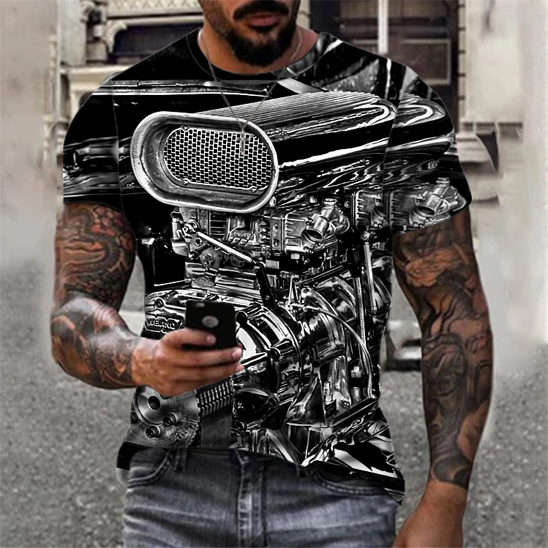 Men's 3D Abstract Print T-Shirt