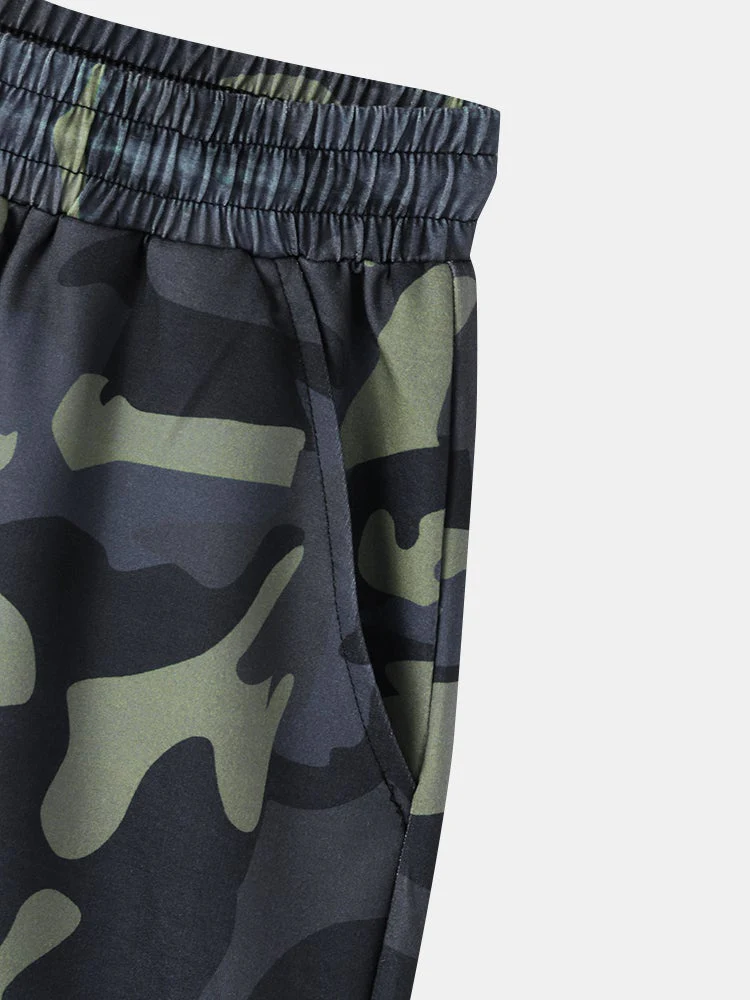 Mens Camo & Patchwork Print Breathable Casual Two Pieces Suits SKUF52008 - Image 9