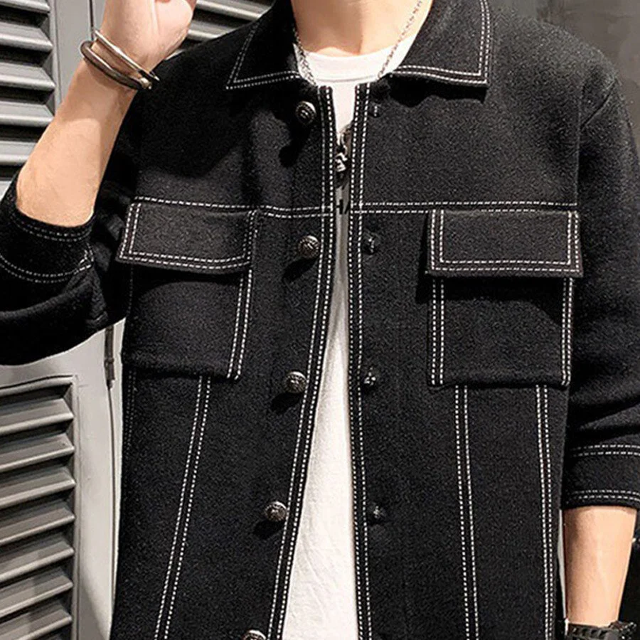 Men's Casual Knitted Cardigan Top - Image 3