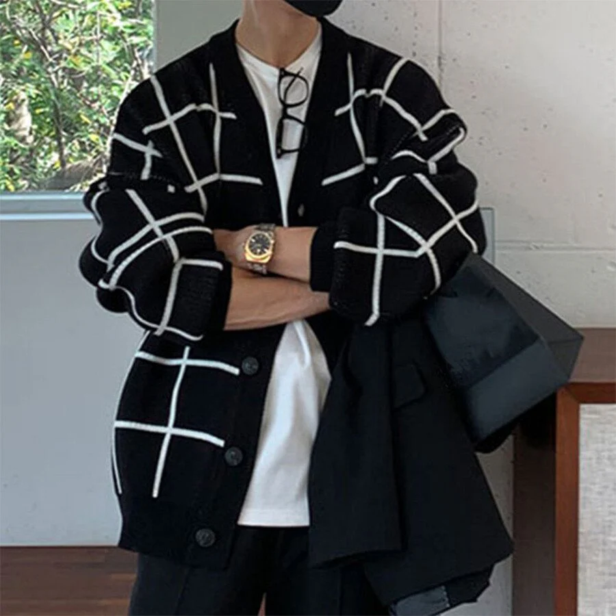 Men's Casual Knitted Cardigan Top - Image 2