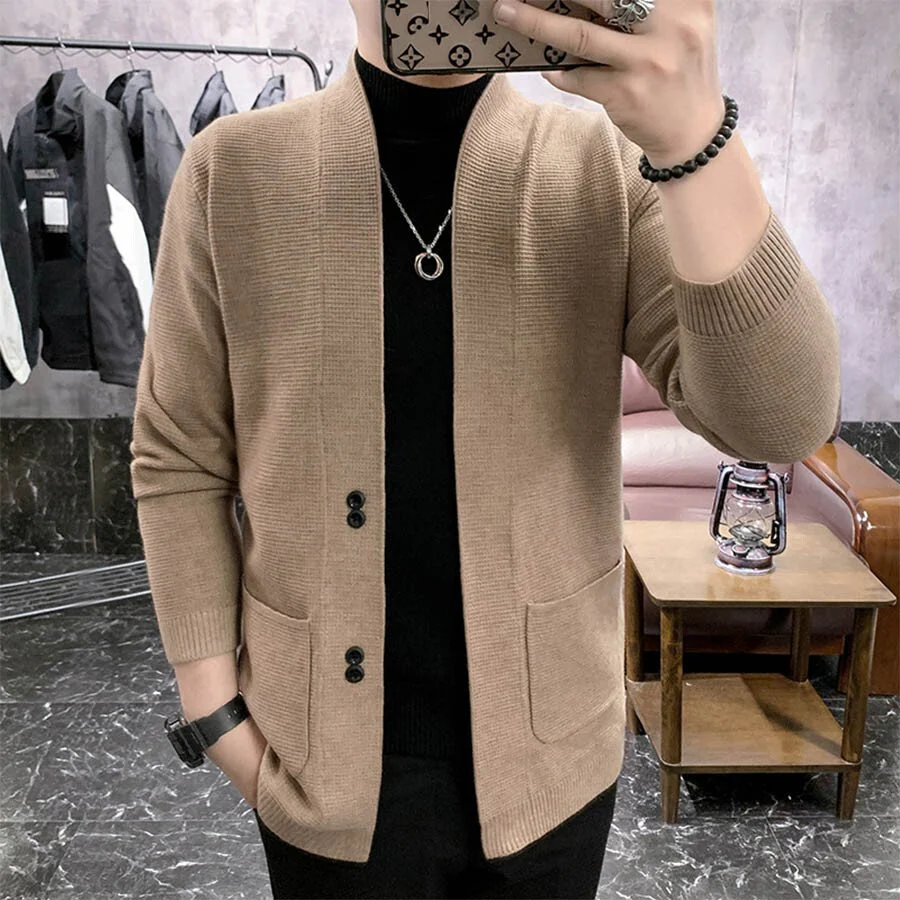 Men's Casual Knitted Cardigan Top - Image 4