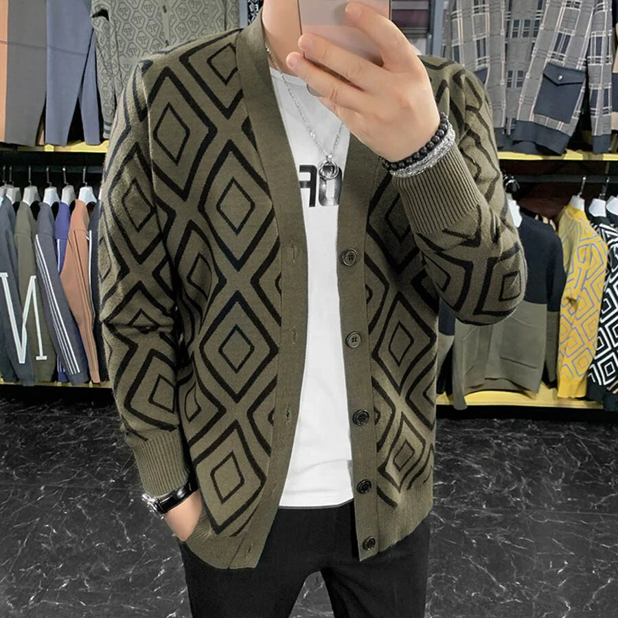 Men's Casual Knitted Cardigan Top - Image 3