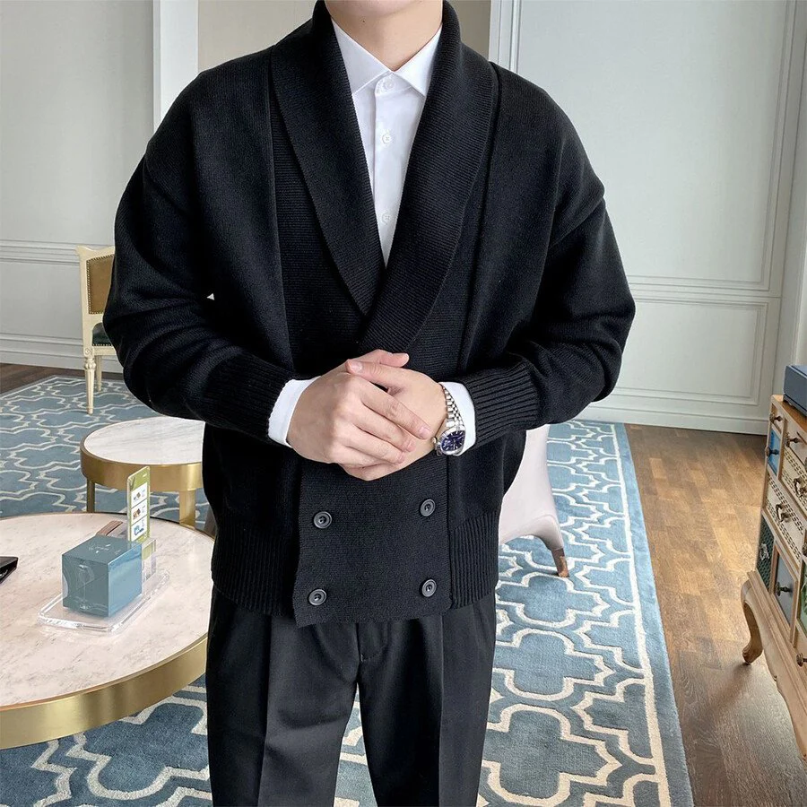 Men's Casual Knitted Cardigan Top - Image 3