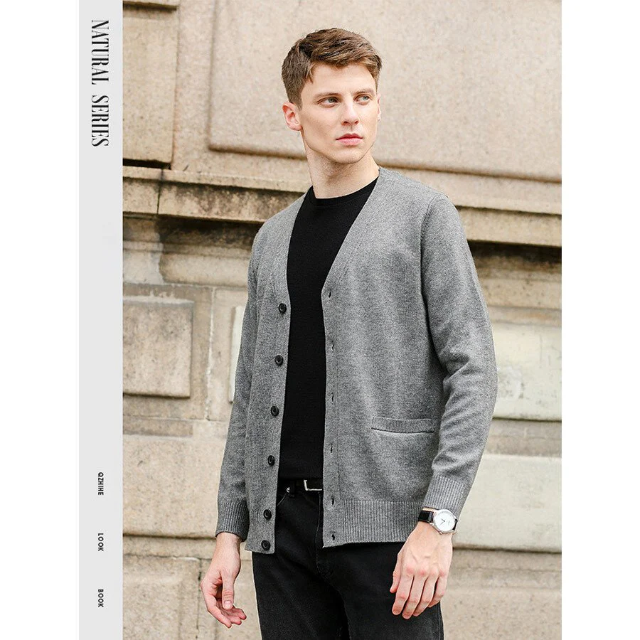 Men's Casual Knitted Cardigan Top - Image 15