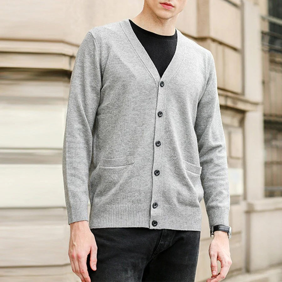 Men's Casual Knitted Cardigan Top - Image 2