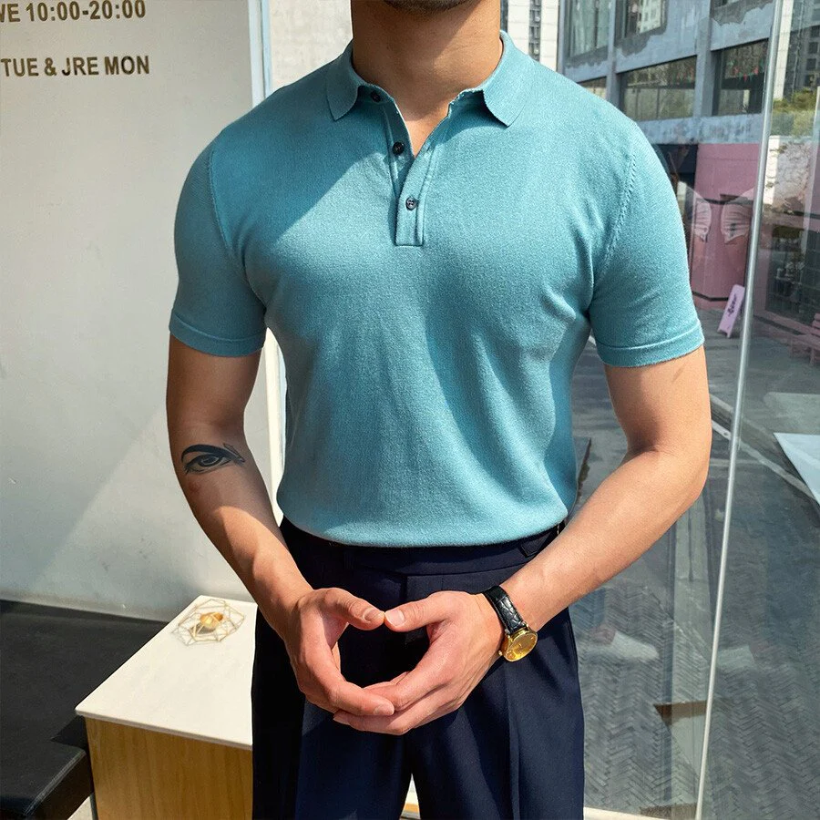 Men's Casual Short Sleeve Knit T-Shirt - Image 5