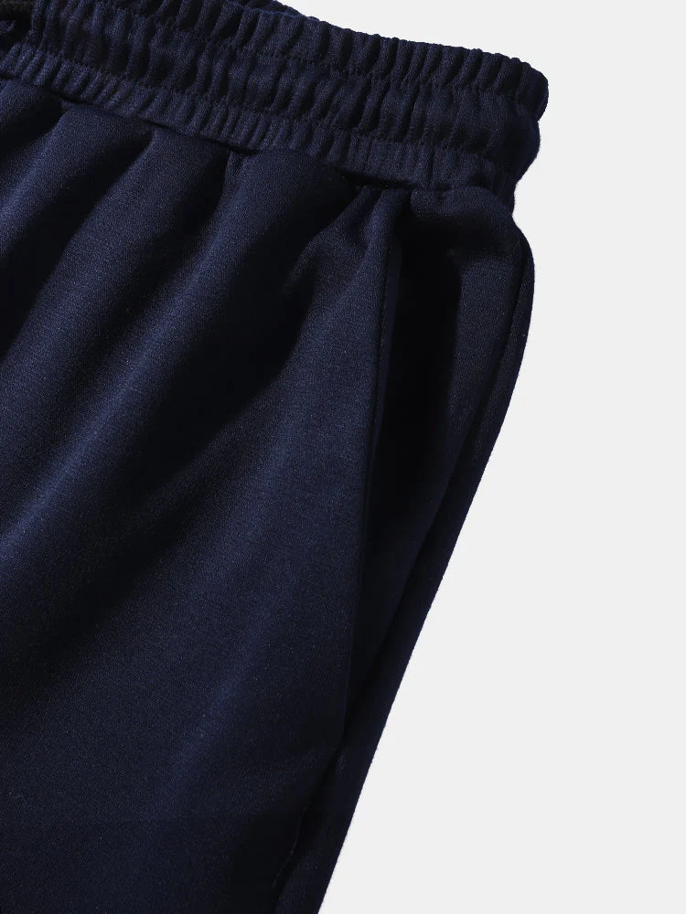 Mens Colorblock Panel Stitching Letter Embroidery Sweatshirt Preppy Two Pieces Outfits - Image 9