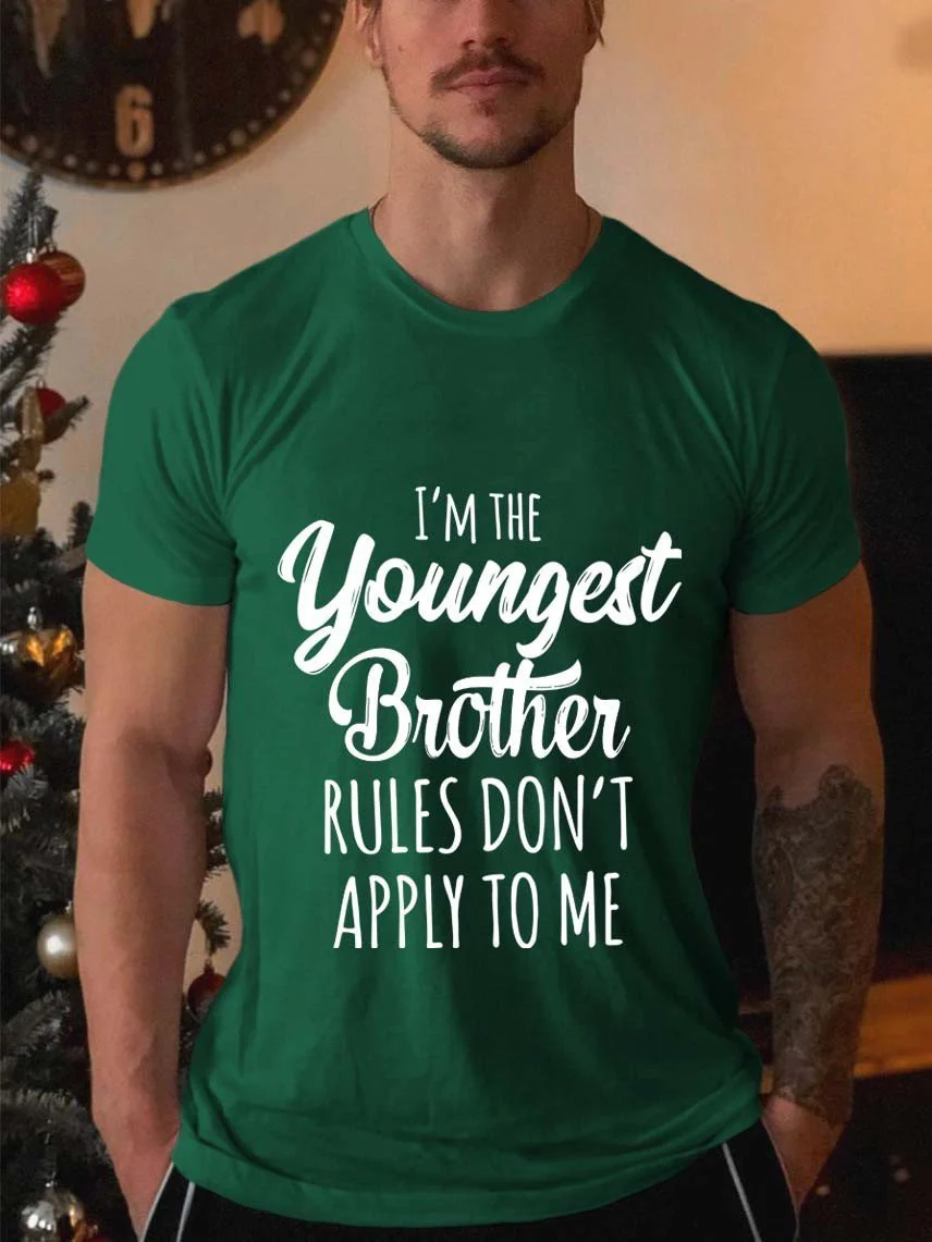 Men's I'm The Youngest Brother Rules Don't Apply To Me Tshirt - Image 3