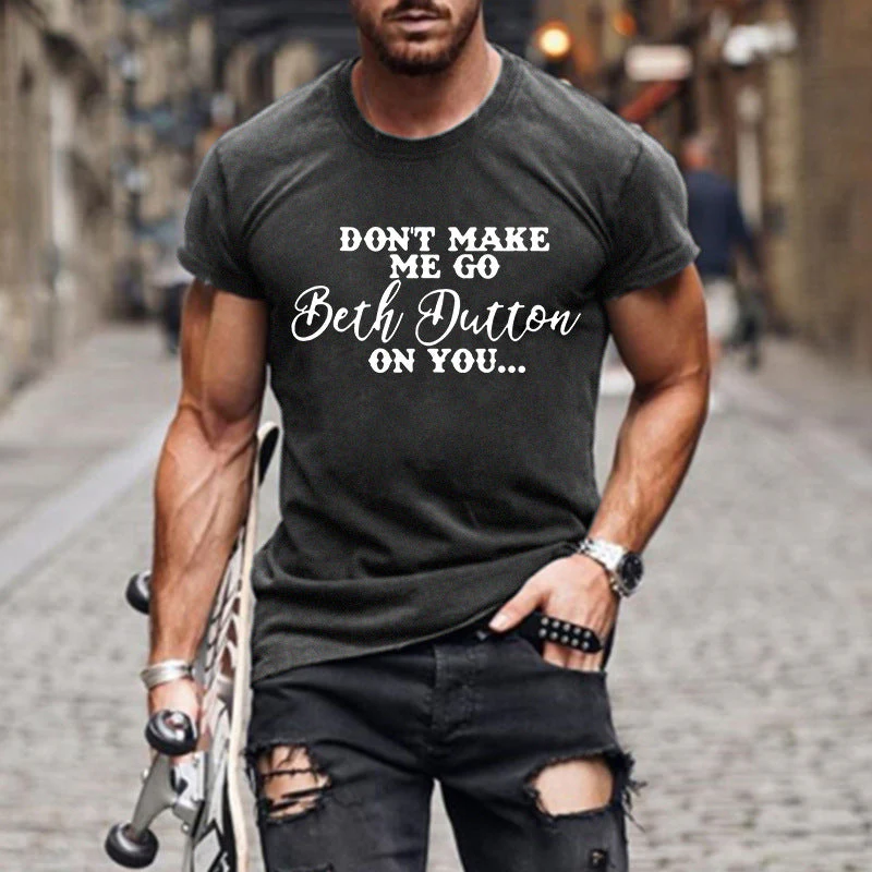 Men's letters printed short sleeves t-shirts - Image 3