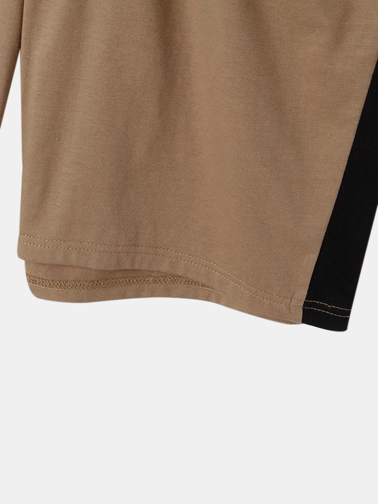 Mens Pullover Two Tone Patchwork Little Applique Design Two Pieces Outfits SKUH63584 - Image 9