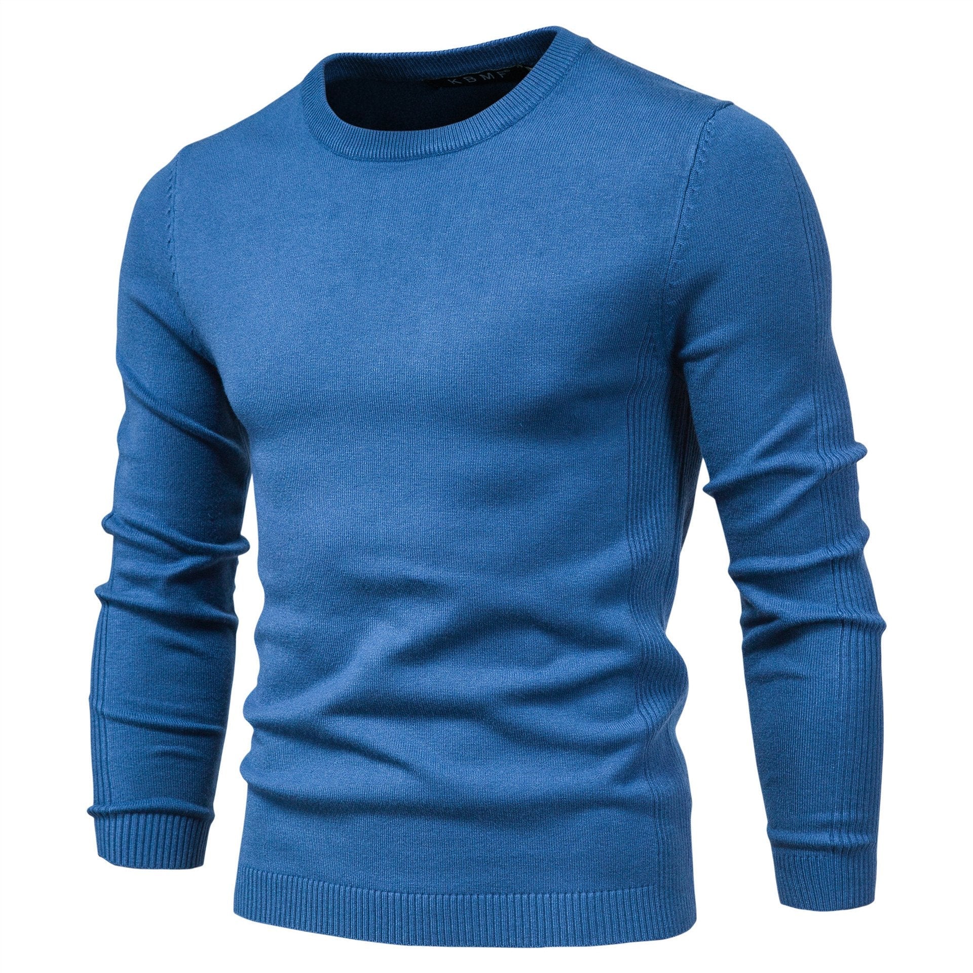 Mens Thick Sweater Round Neck Slim Quality Sweater - Image 3