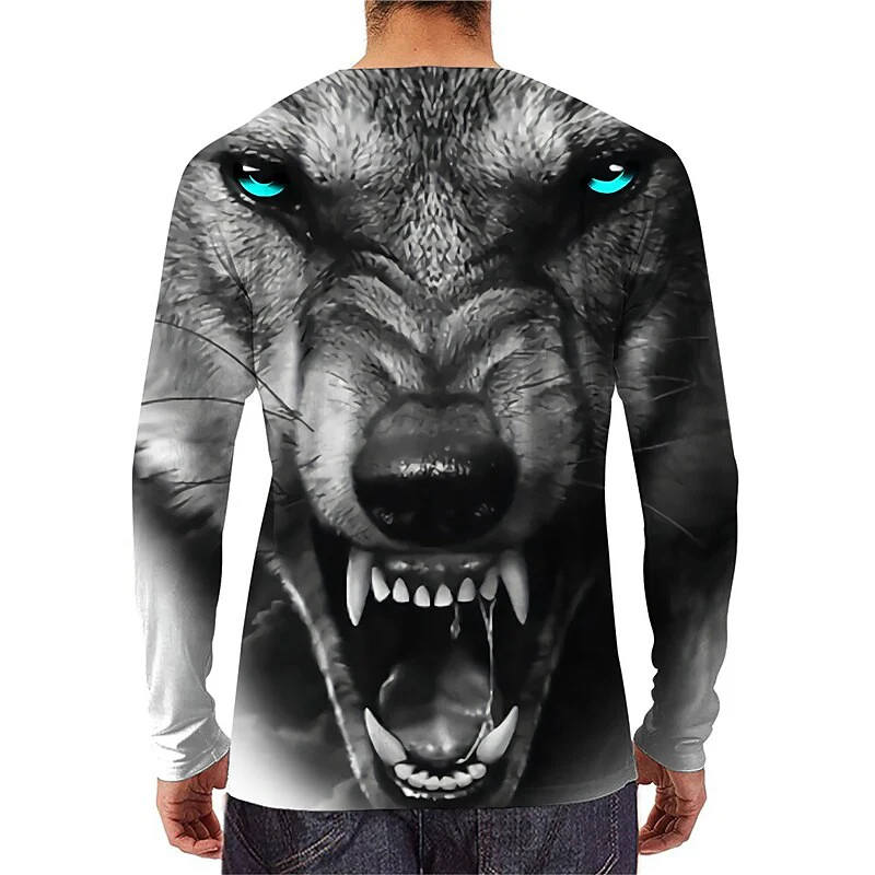 Men's Unisex T shirt 3D Print Graphic Prints Animal Crew Neck Daily Ho - Image 2