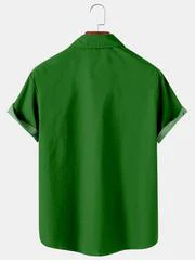 Simple St. Patrick's Day Stitching Men's Large Shirt - Image 2