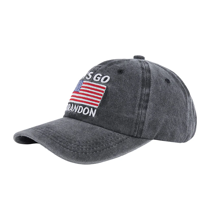 Men's LET'S GO BRANDON American Flag Embroidery Caps - Image 5