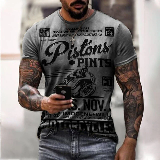 Summer 3D printing Wolf Men T-Shirt Trend Casual Short Sleeve Street Harajuku Style Oversized T-Shirt - Image 7