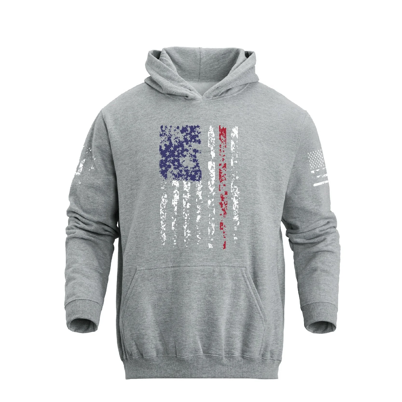 Men's 100% Cotton Patriotic American Flag Graphic Hoodie - Image 5