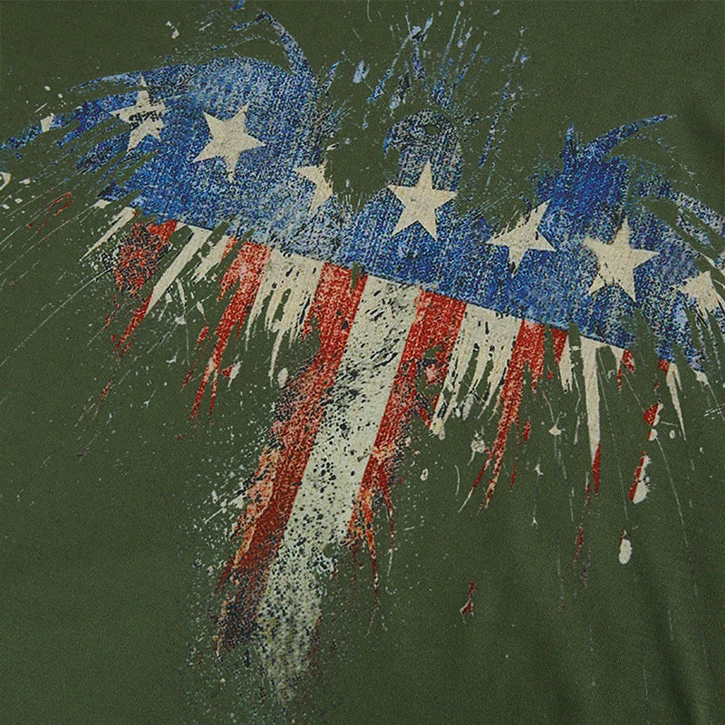 Men's Patriotic American Flag Graphic Long Sleeve T-shirts - Image 23