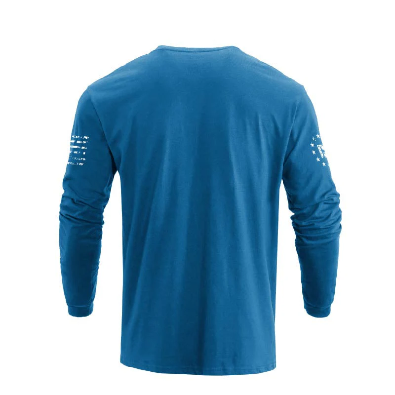 Men's 100% Cotton Patriotic American Flag GFC Graphic Midweight Long Sleeve T-shirts - Image 22