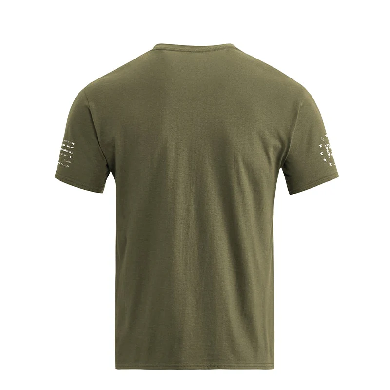 Men's American Flag Cross Overlay Graphic T-Shirt - Image 16