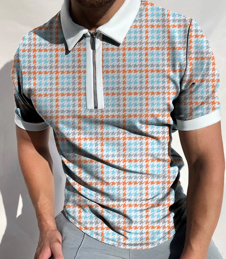 Thousand bird check short sleeve polo shirt - Image 2