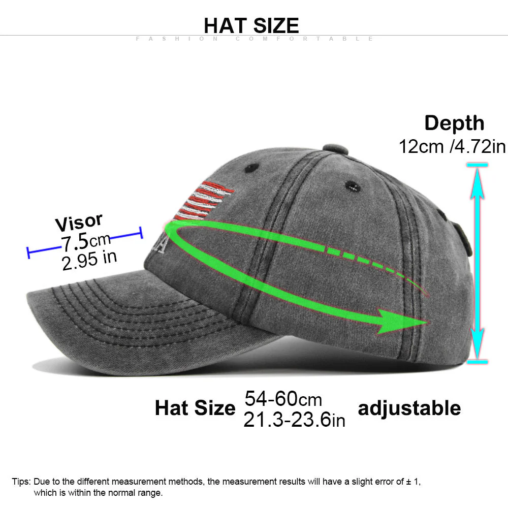 Wash To Wash Old Patriot Baseball Cap Embroidered Duck Cap A Embroidery Baseball Cap - Image 3
