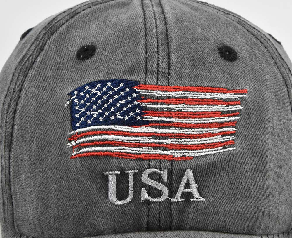 Wash To Wash Old Patriot Baseball Cap Embroidered Duck Cap A Embroidery Baseball Cap - Image 4