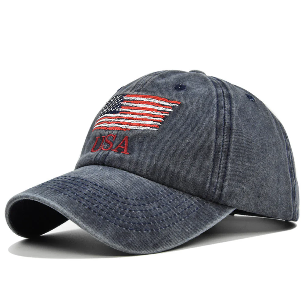 Wash To Wash Old Patriot Baseball Cap Embroidered Duck Cap A Embroidery Baseball Cap - Image 5