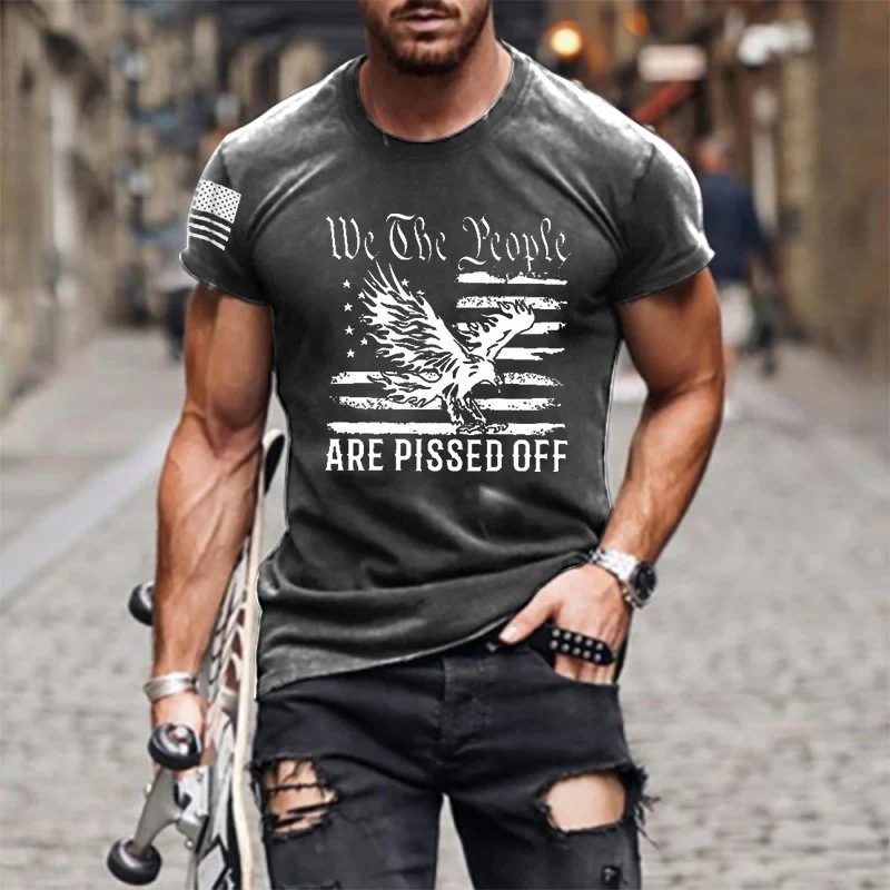 We The People Are Pissed Off Men's Cotton Shirt - Image 4