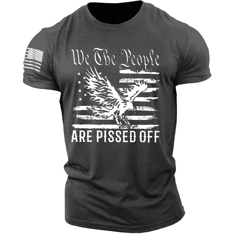 We The People Are Pissed Off Men's Cotton Shirt - Image 8