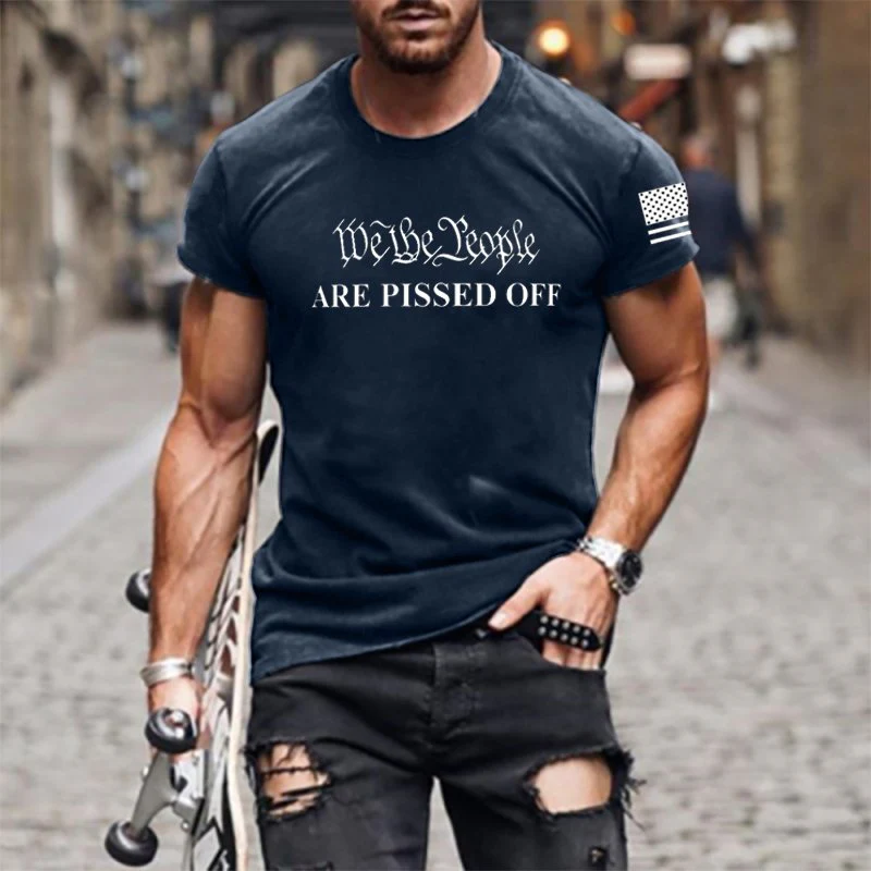 We The People Are Pissed Off Men's Cotton Shirt - Image 2