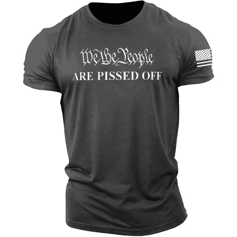 We The People Are Pissed Off Men's Cotton Shirt - Image 8